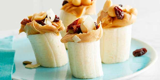 Lebensmittel für eine gesunde Zwischenmahlzeit