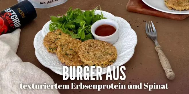 Burger aus texturiertem Erbsenprotein