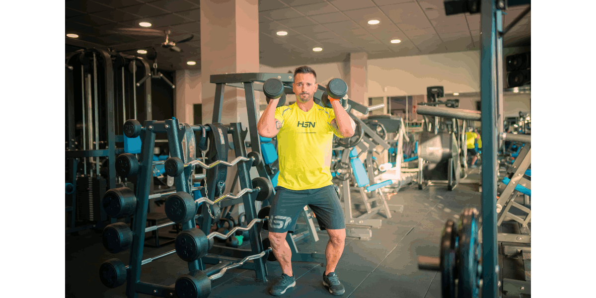 Kurzhantel-Push-Press