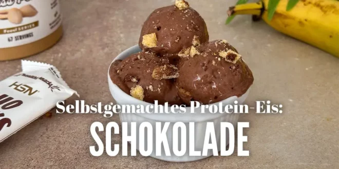 Selbstgemachtes Schokoladen-Protein-Eis