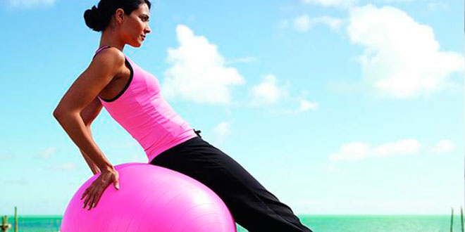 Trainingsplan mit Pilatesball