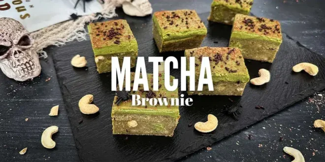 Brownie de Té Matcha para Halloween