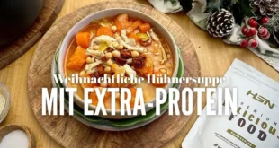 Weihnachtliche Hühnersuppe mit Extra-Protein