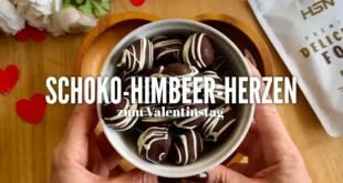 Schoko-Himbeer-Herzen zum Valentinstag