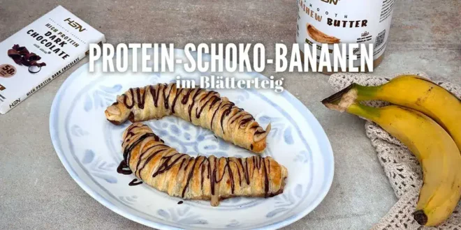 Protein-Schoko-Bananen im Blätterteig Protein-Schoko-Bananen im Blätterteig
