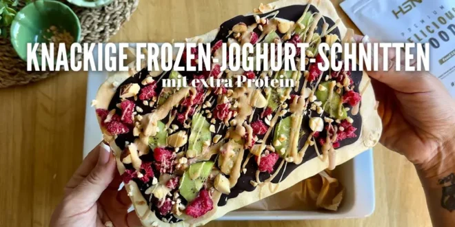Knackige Frozen-Joghurt-Schnitten mit extra Protein