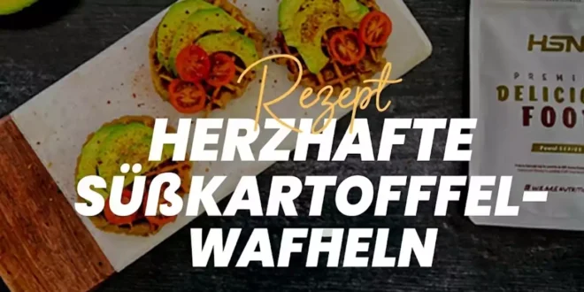 Herzhafte Süßkartoffel-Waffeln
