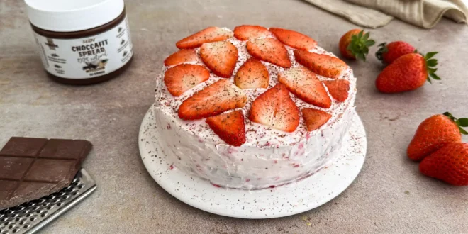 Erdbeertorte zum Valentinstag