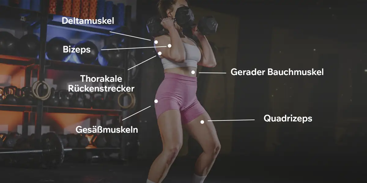 Beteiligte Muskeln beim Front Rack Carry