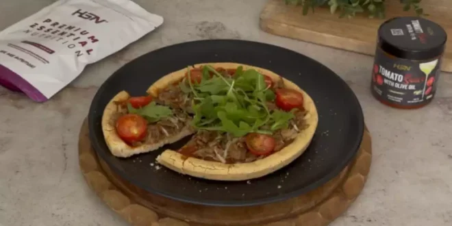Proteinreiche Pilz-Rucola-Pizza Proteinreiche Pilz-Rucola-Pizza