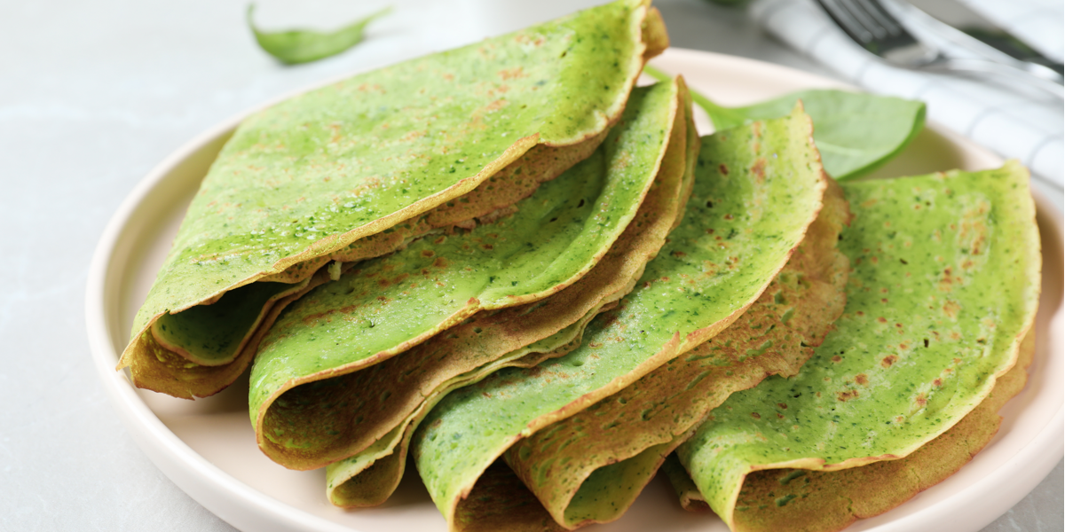 Glutenfreie Frühstücks-Pancakes mit Erbsenmehl Glutenfreie Frühstücks-Pancakes mit Erbsenmehl