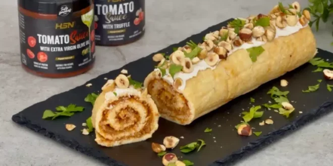 Thunfisch-Röllchen mit Tomatensauce Thunfisch-Röllchen mit Tomatensauce