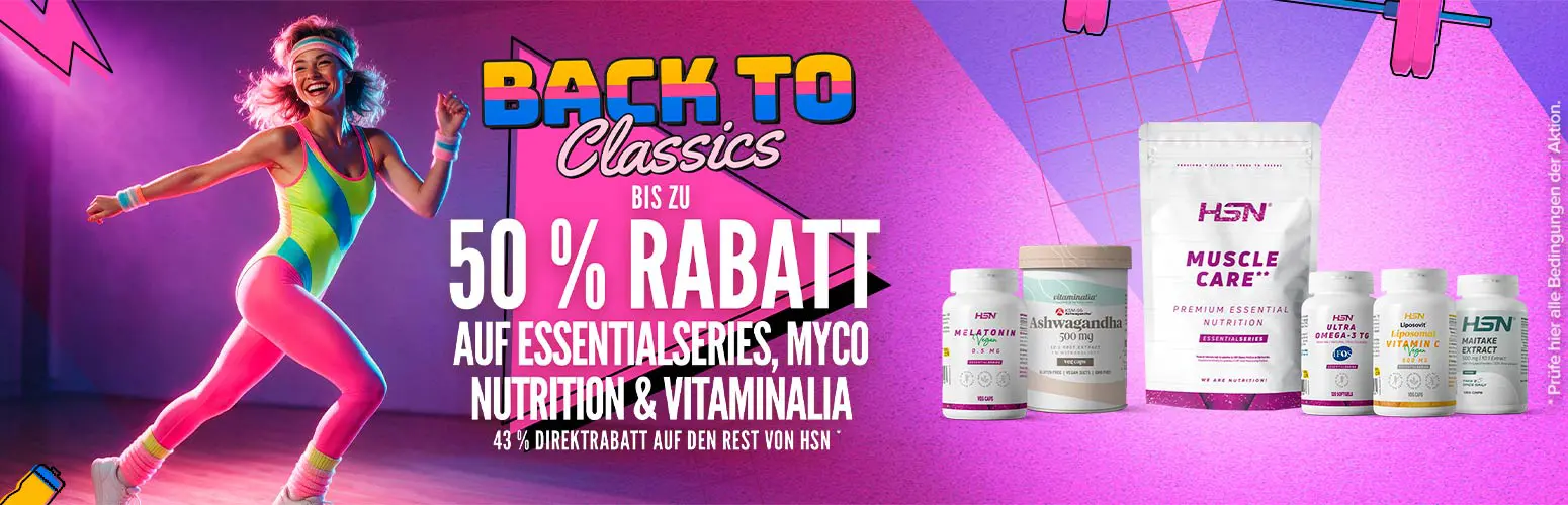Bis zu 50 % Rabatt auf EssentialSeries, Myco Nutrition & Vitaminalia