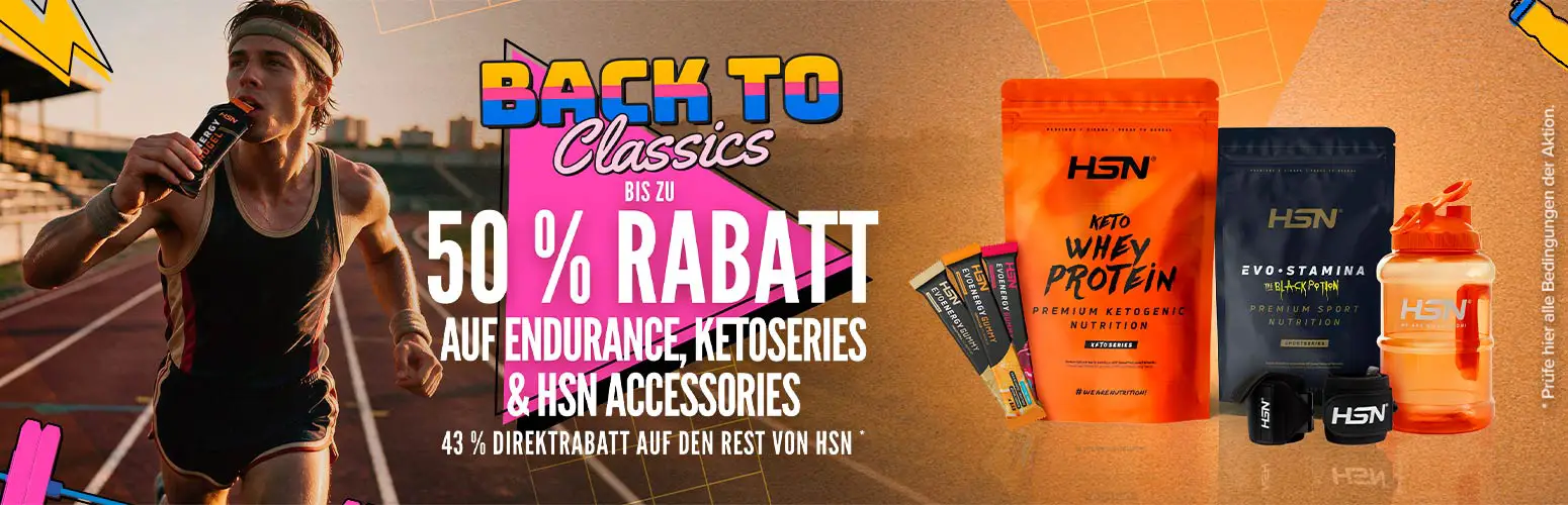 Bis zu 50 % Rabatt auf Endurance, KetoSeries & HSN Accessories