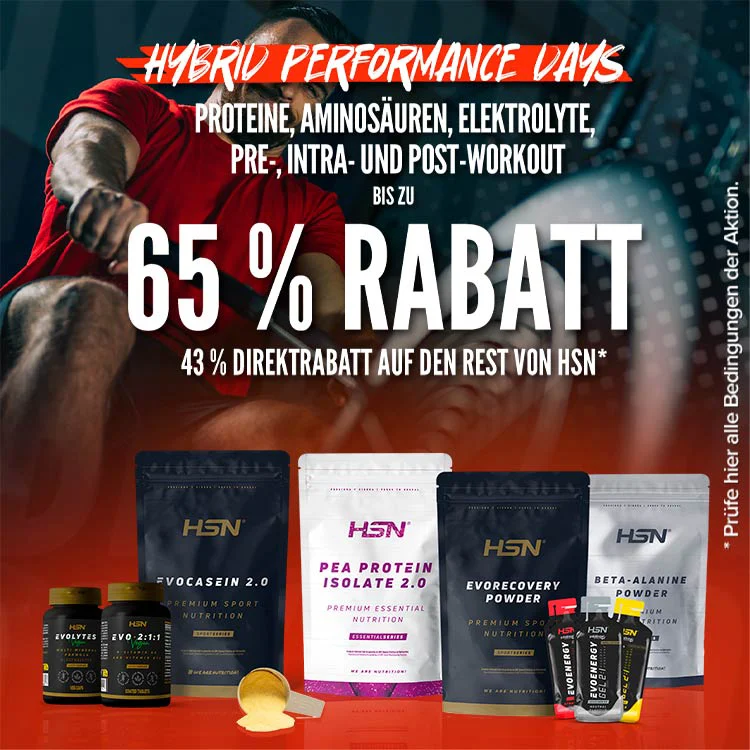 Bis zu 65 % Rabatt auf Proteine, Aminos&auml;uren, Elektrolyte, Pre-, Intra- und Post-Workout