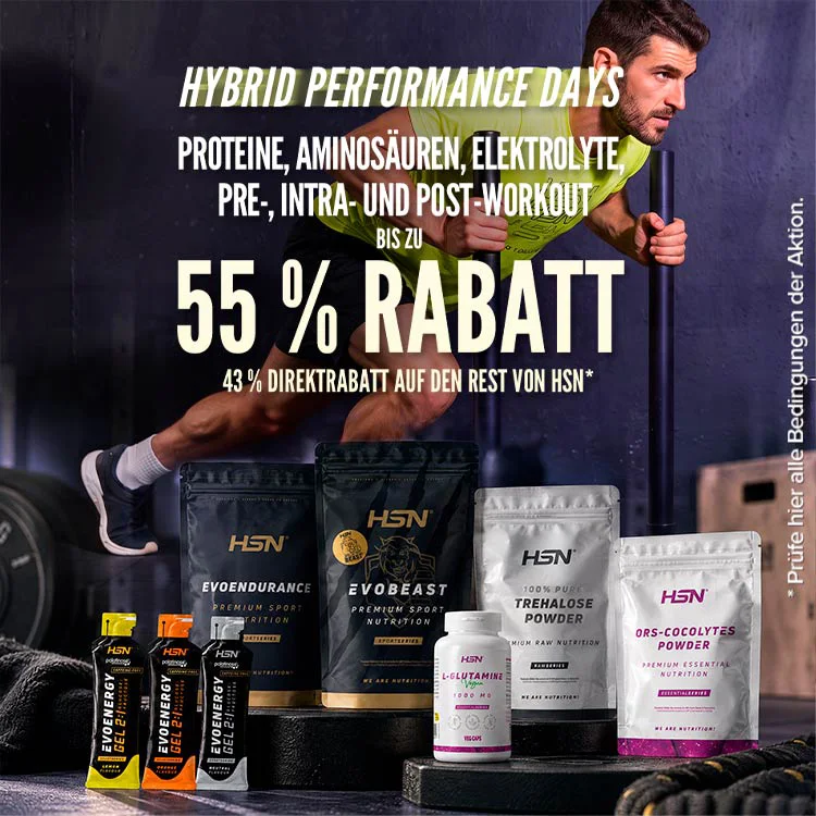 Bis zu 55 % Rabatt auf Proteine, Aminos&auml;uren, Elektrolyte, Pre-, Intra- und Post-Workout