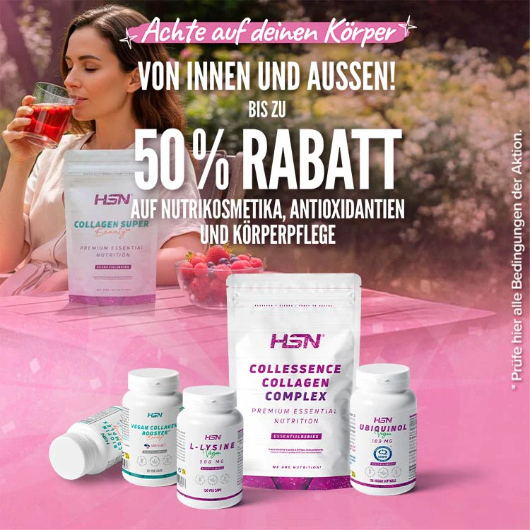 Bis zu 50 % Rabatt auf Nutrikosmetika, Antioxidantien und K&ouml;rperpflege