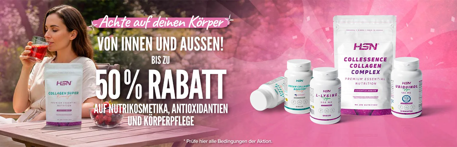 Bis zu 50 % Rabatt auf Nutrikosmetika, Antioxidantien und K&ouml;rperpflege