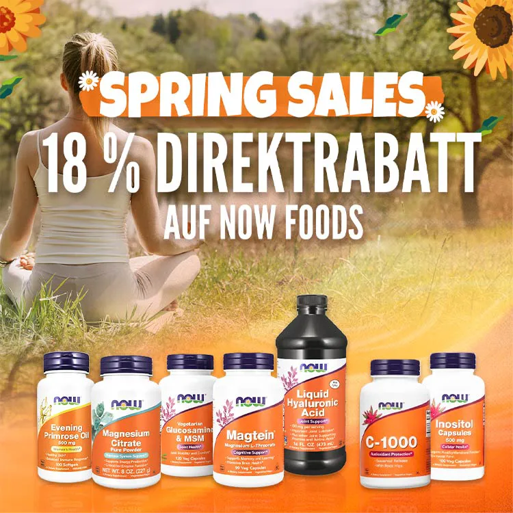 18 % Direktrabatt auf Now Foods