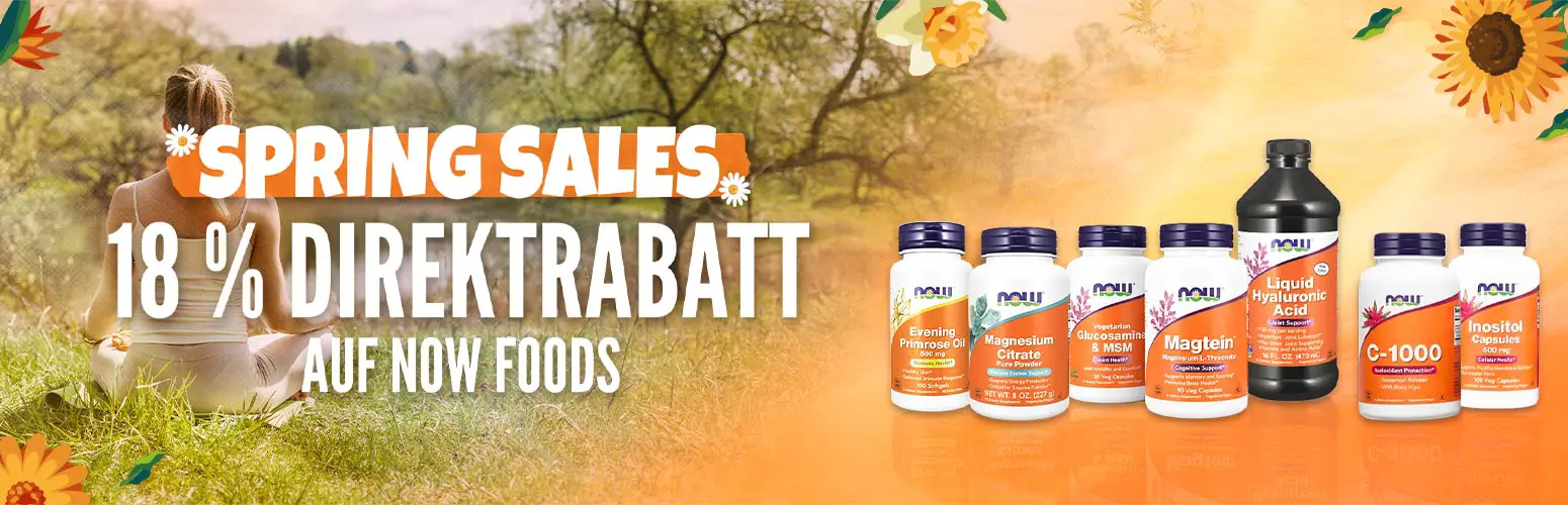 18 % Direktrabatt auf Now Foods