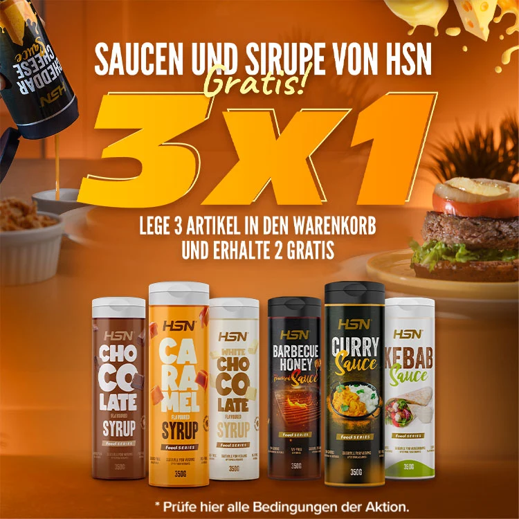 3x1 auf Saucen und Sirupe