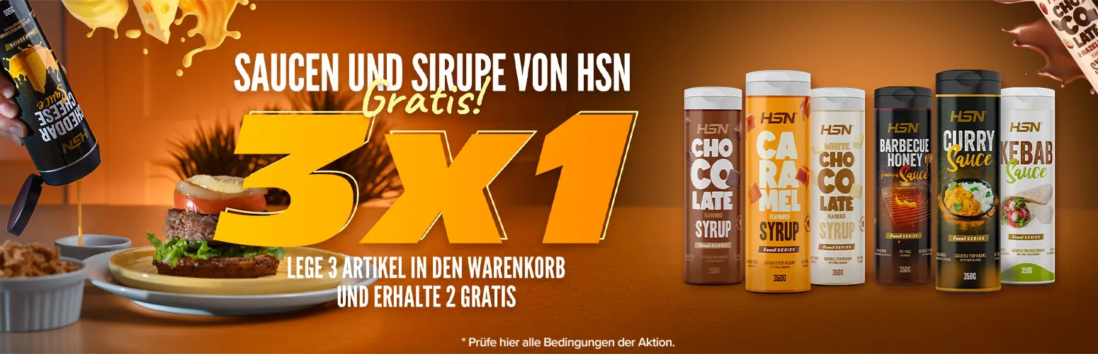 3x1 auf Saucen und Sirupe