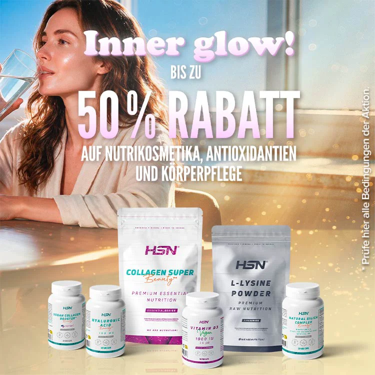 Bis zu 50 % Rabatt auf Nutrikosmetika, Antioxidantien und K&ouml;rperpflege