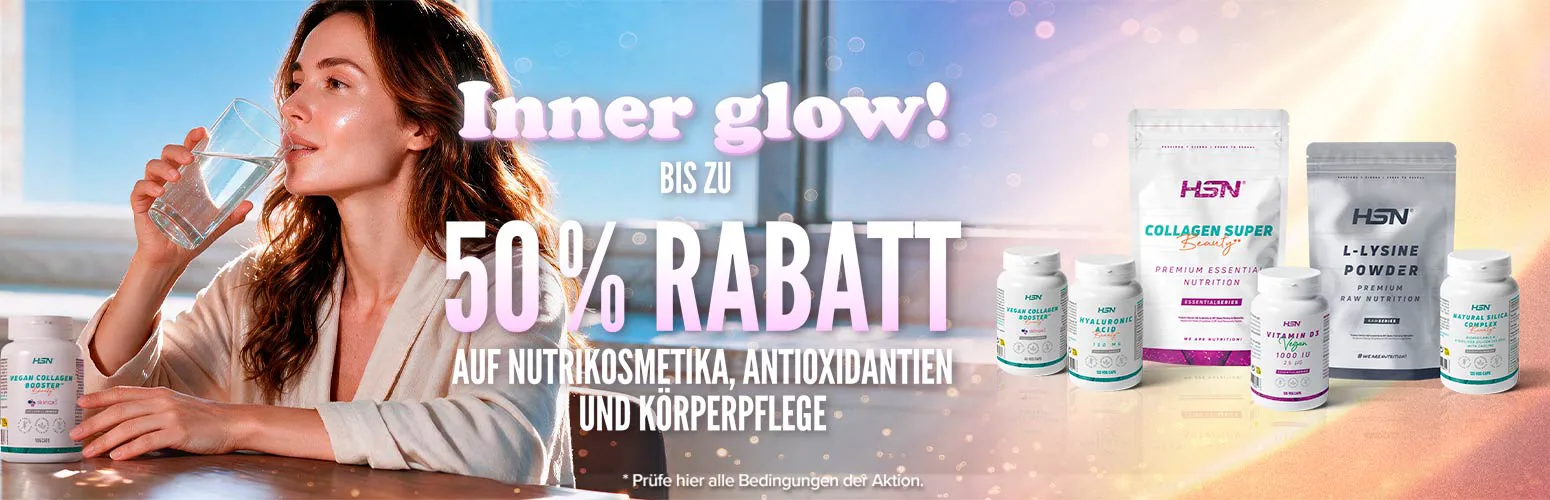 Bis zu 50 % Rabatt auf Nutrikosmetika, Antioxidantien und K&ouml;rperpflege