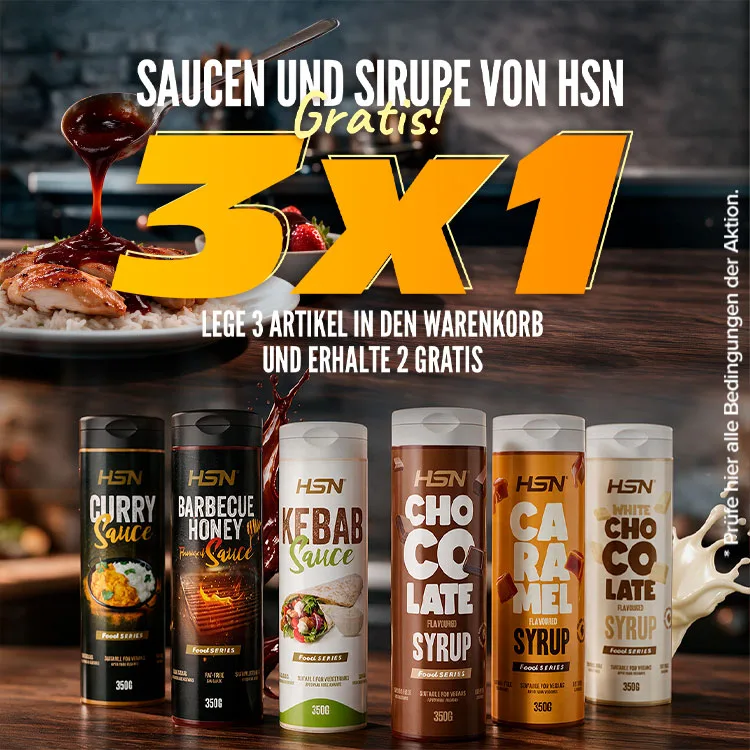 3x1 auf Saucen und Sirupe