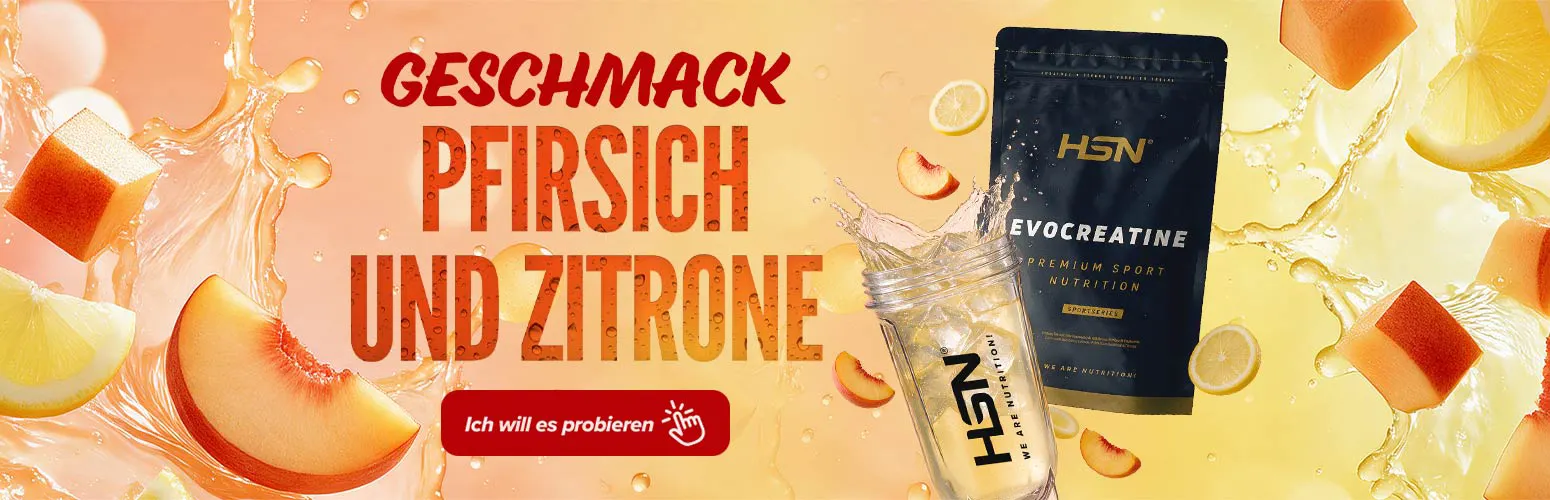 Probier unseren Geschmack Pfirsich und Zitrone