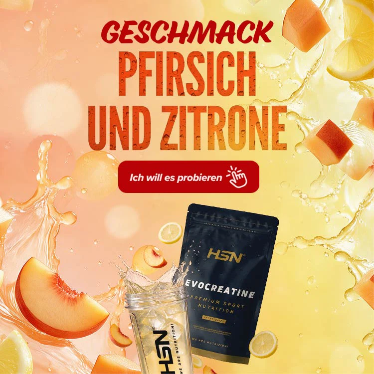 Probier unseren Geschmack Pfirsich und Zitrone