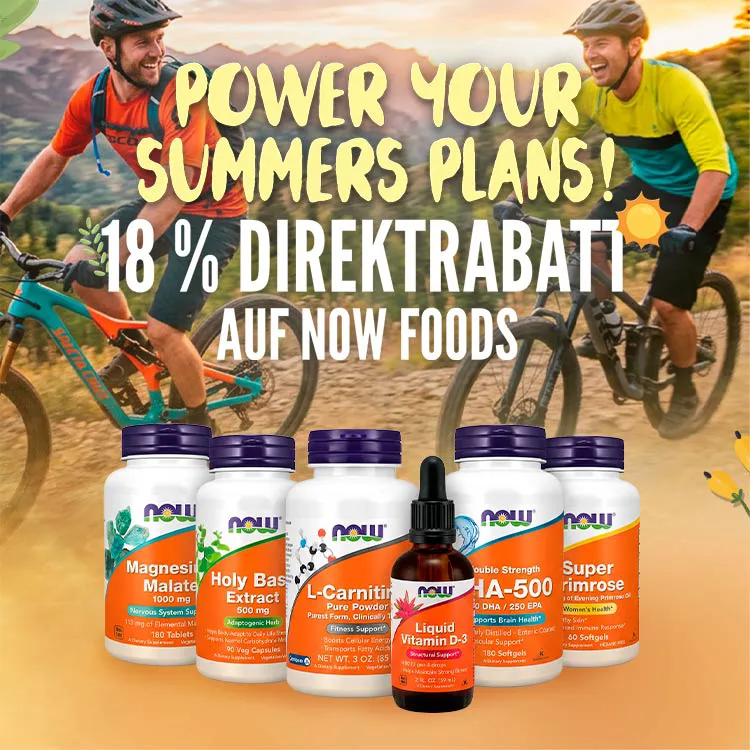 18 % Direktrabatt auf Now Foods