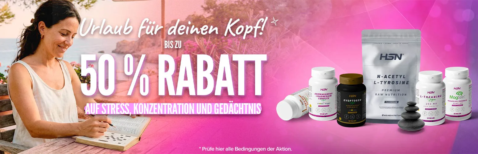 Bis zu 50 % Rabatt auf Stress, Konzentration und Ged&auml;chtnis