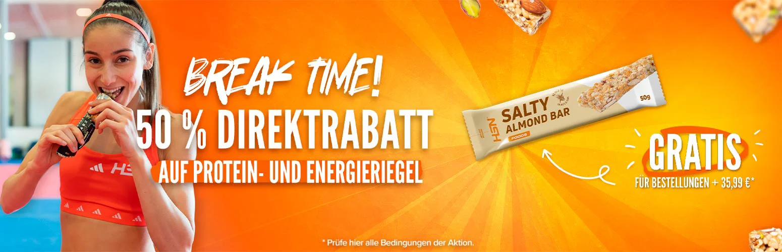 50 % Direktrabatt auf Protein- und Energieriegel
