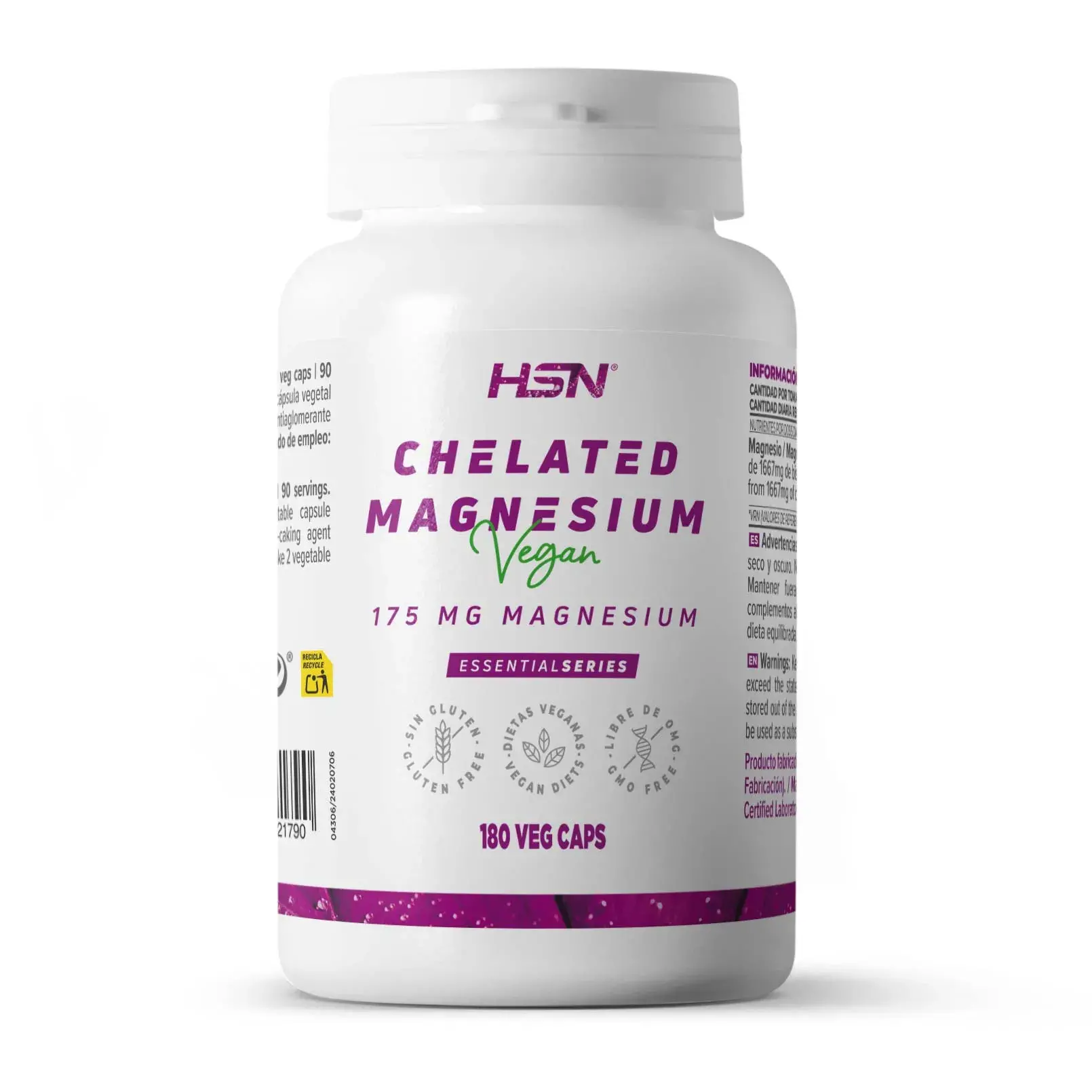 MAGNESIUMBISGLYCINAT (175 mg MAGNESIUM) - 180 veg caps