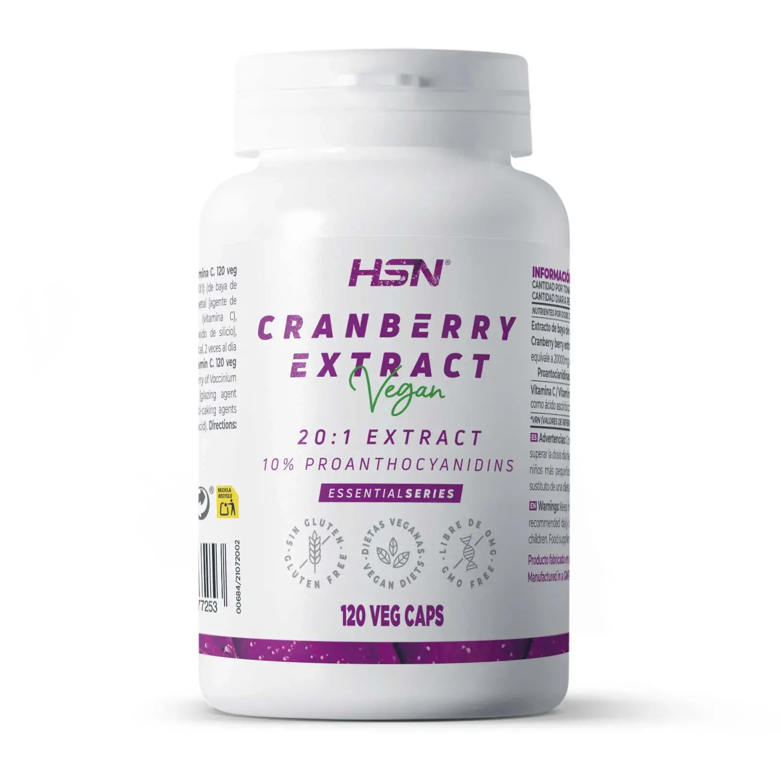 CRANBERRY EXTRAKT (20:1) 500 mg - 120 veg caps