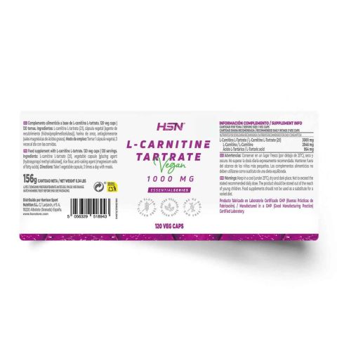 L-Carnitin-Tartrat in Kapseln mit 1000 mg