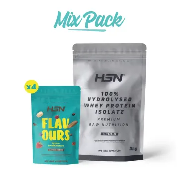 100 % HYDROLYSIERTES MOLKENPROTEINISOLAT + GESCHMACKSPULVER - MIX PACK