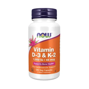 VITAMIN D3 + VITAMIN K2 1000IE/45 mcg - 120 veg caps