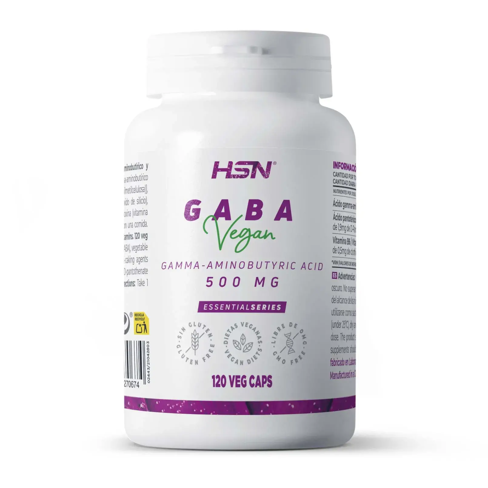GABA 500 mg - 120 veg caps