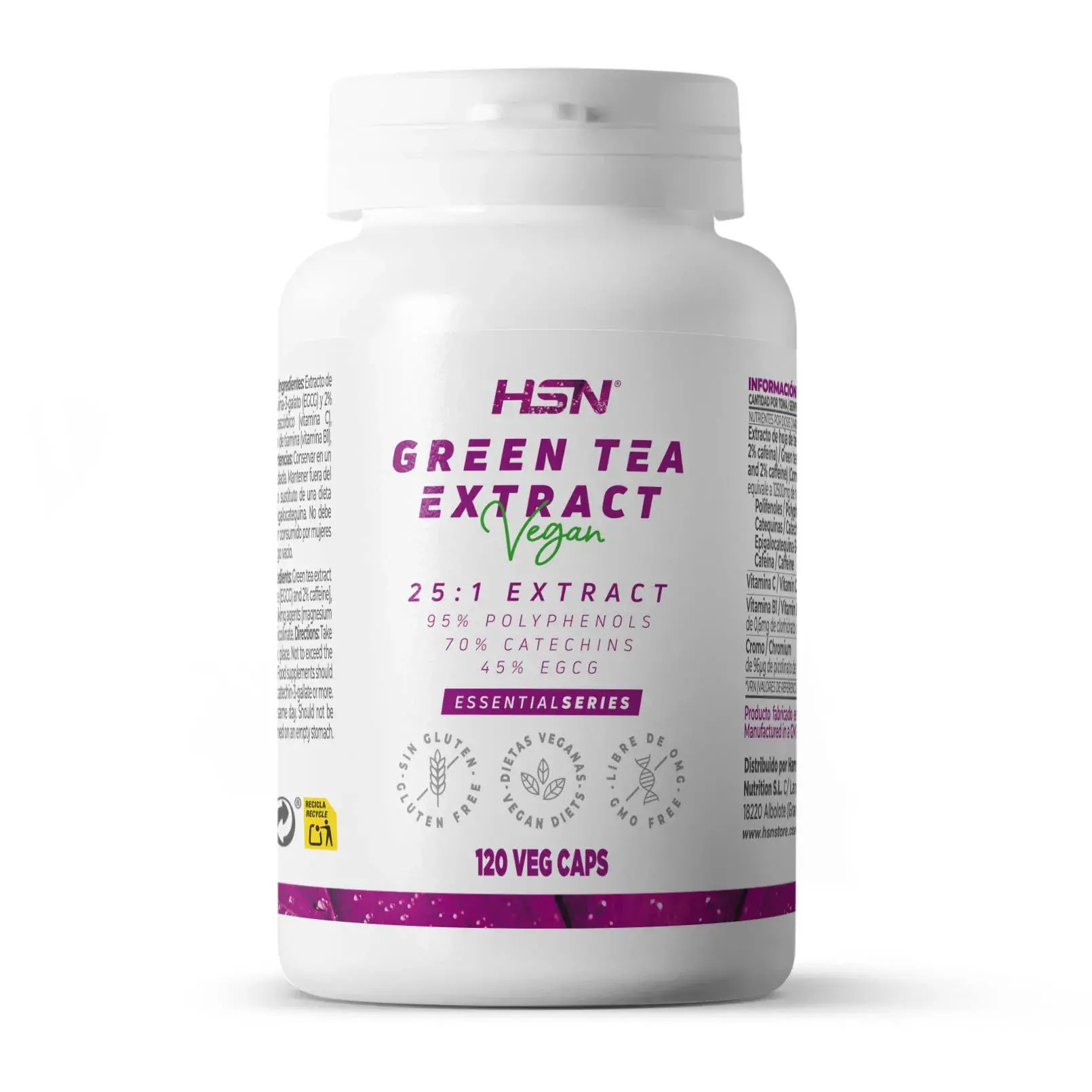 GRÜNER TEE EXTRAKT (25:1) 500 mg - 120 veg caps