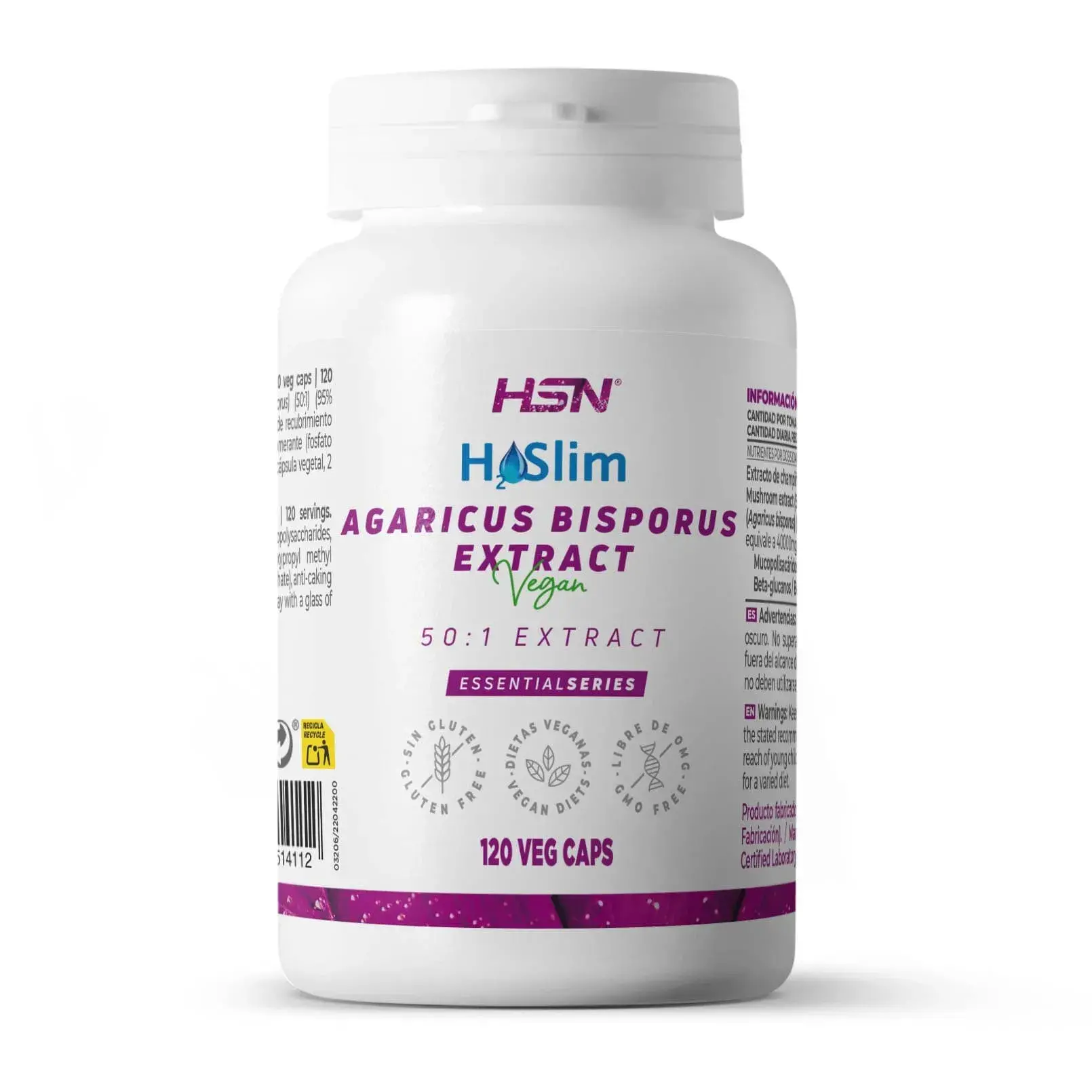 AGARICUS BISPORUS-EXTRAKT (H2O SLIM®) 400 mg - 120 veg caps