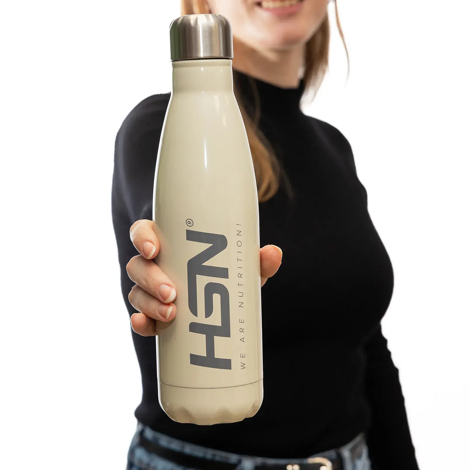 FLASCHE HSN WE ARE NUTRITION! EDELSTAHL 550 ml CREME