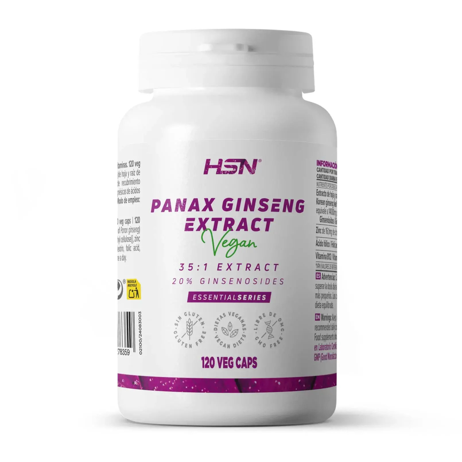 PANAX GINSENG EXTRAKT (35:1) 400 mg - 120 veg caps