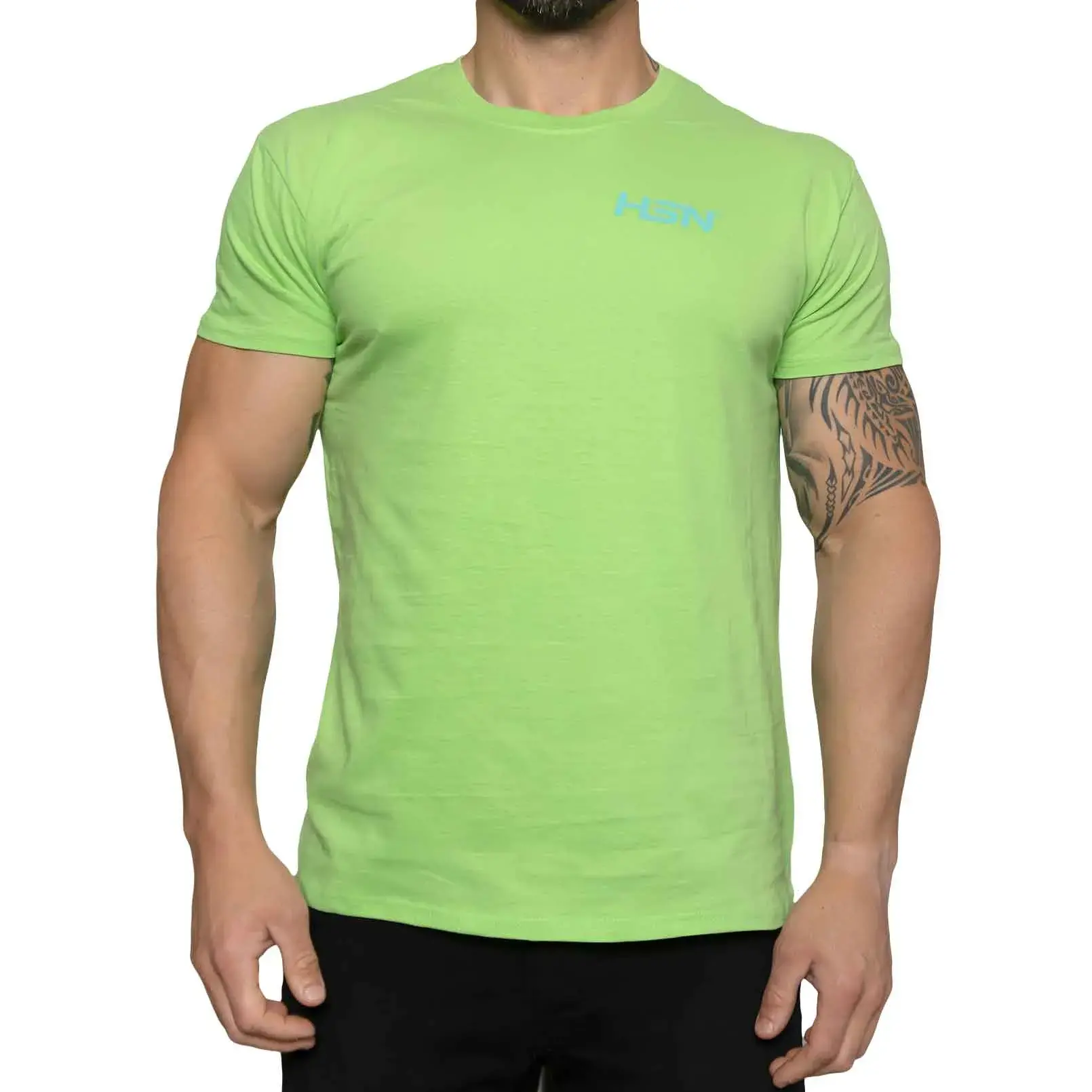 HSN T-SHIRT BAUMWOLLE GRÜN - BLAU M