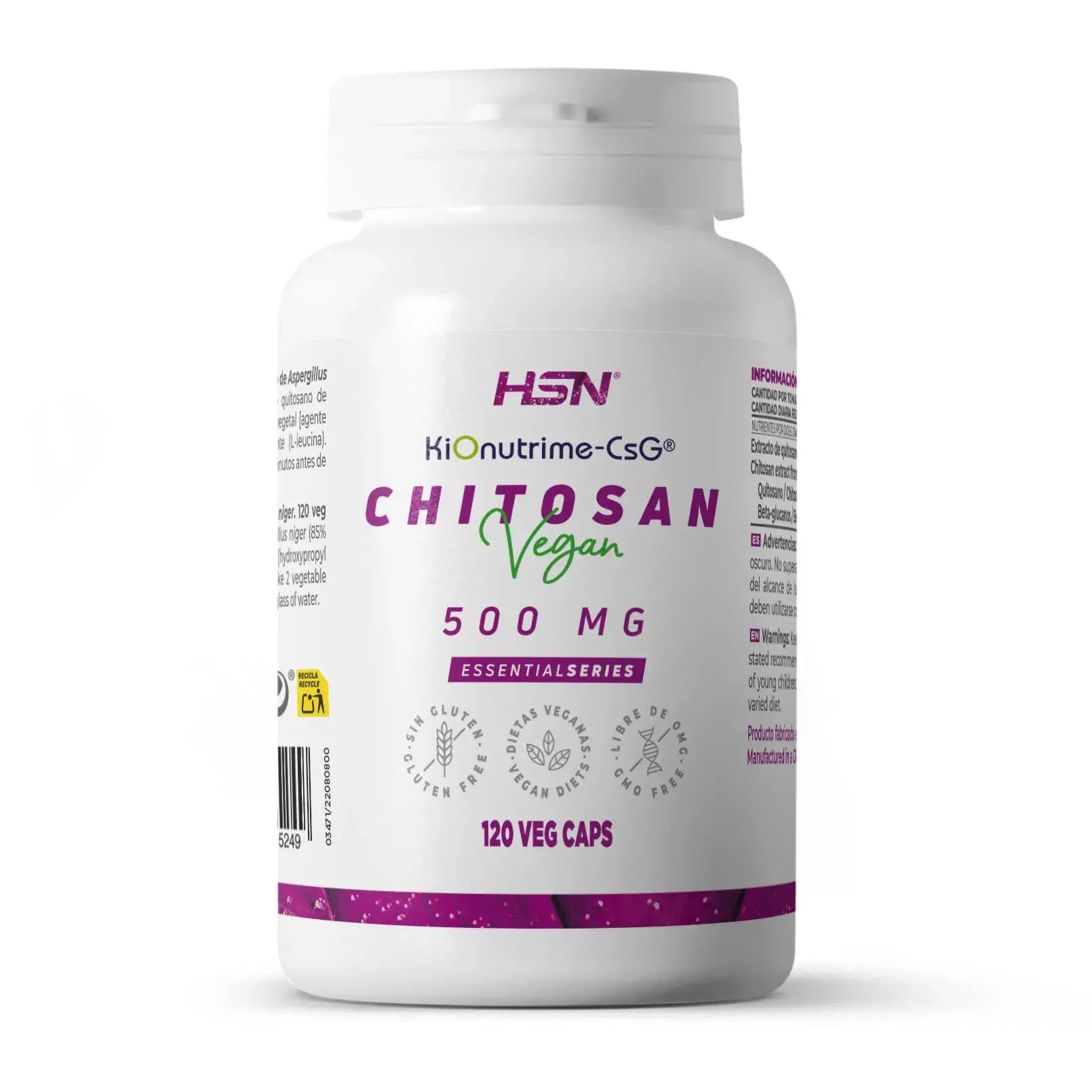 CHITOSAN VEGAN 500 mg (KiOnutrime-CsG®) - 120 veg caps