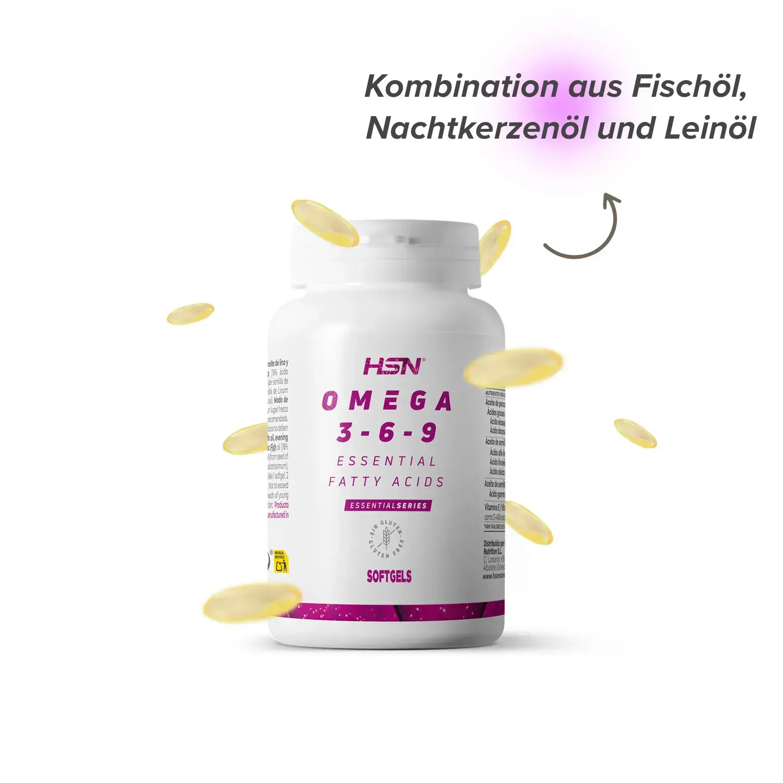 Kombination aus Fischöl mit Lein und Nachtkerze Kombination aus Fischöl mit Lein und Nachtkerze