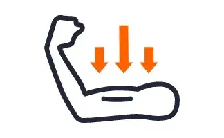 Verringerung der Muskelmasse