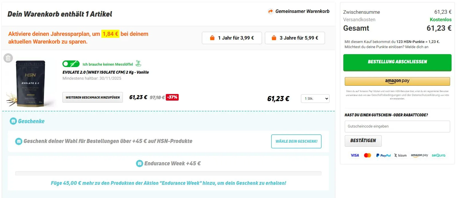 Contract conditions HSN